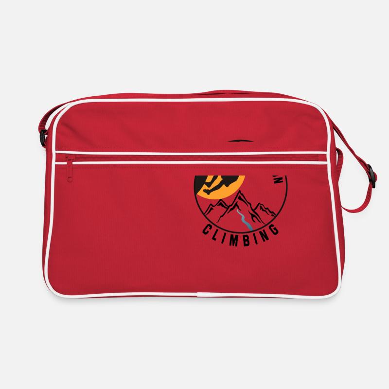 climbing, klettern, Berge Retro Tasche