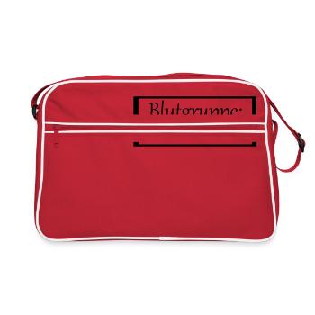 Blutgruppe Pils - Retro Tasche - Rot/Weiß - Vorne