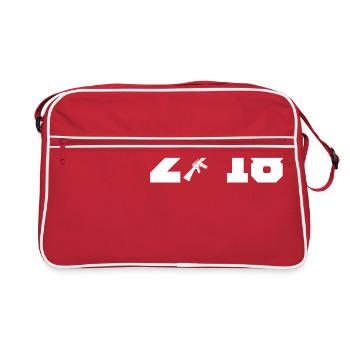 Geschenk 2018 Neujahr SOLDIER - Retro Tasche - Rot/Weiß - Vorne