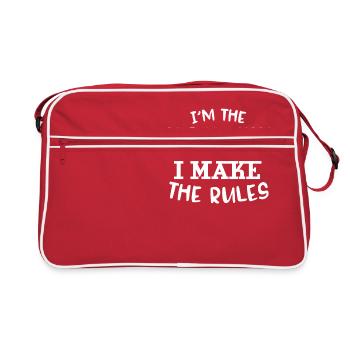 In the oldest child rules gift idea rules - Retro Bag - red/white - Front