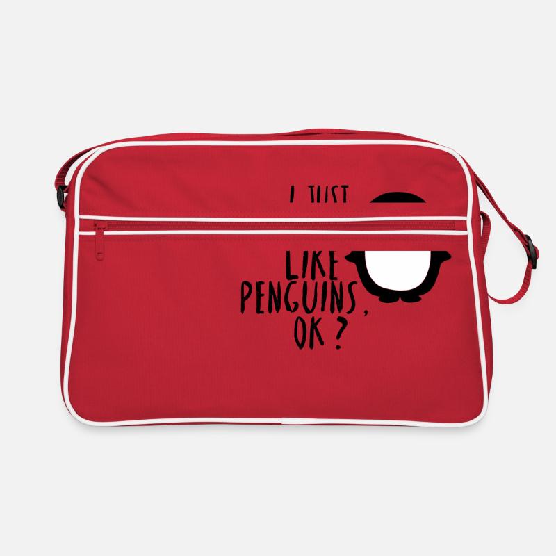 I Really like Penguins Pinguin Geschenk Idee Retro Tasche