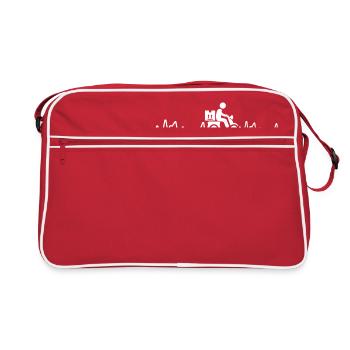 Heartbeat delivery driver t-shirt delivery - Retro Bag - red/white - Front