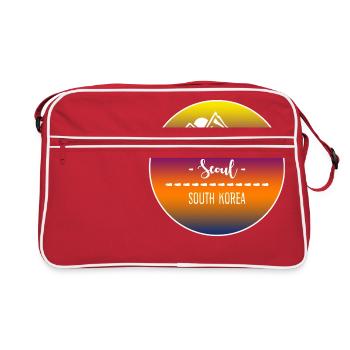 Séoul en Corée du Sud - Sac Retro - rouge/blanc - Devant