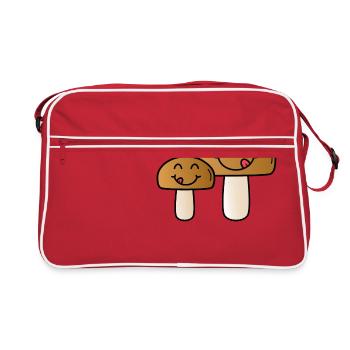 Pilze - Retro Tasche - Rot/Weiß - Vorne