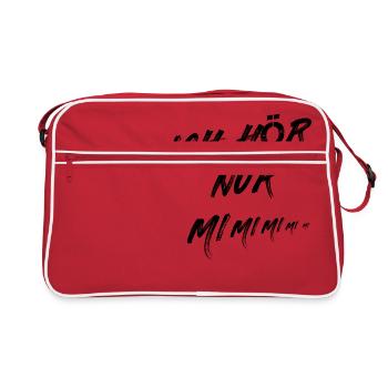 Ich Höre Immer Nur - MI MI MI Geschenk Idee Frau - Retro Tasche - Rot/Weiß - Vorne