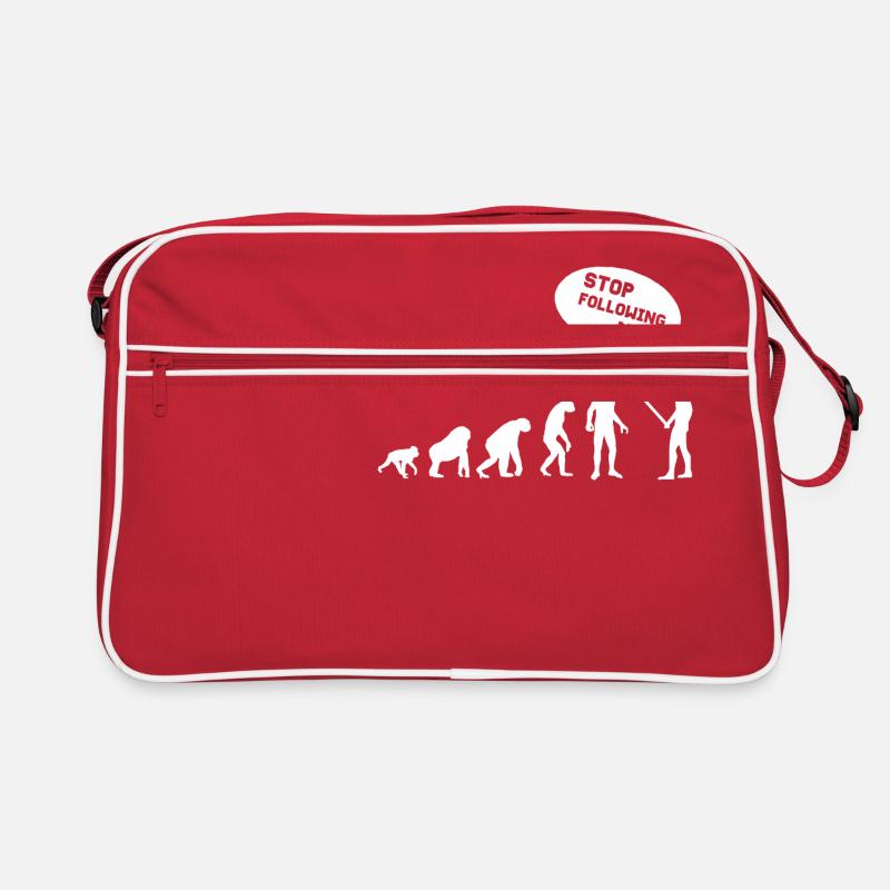 EVOLUTION - Retro Tasche - Rot/Weiß
