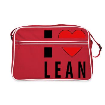 I heart LEAN - Retro Bag - red/white - Front