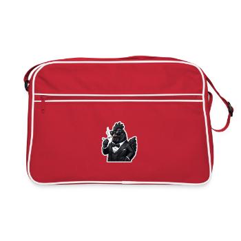 Poulet au cigare en smoking - Sac Retro - rouge/blanc - Devant