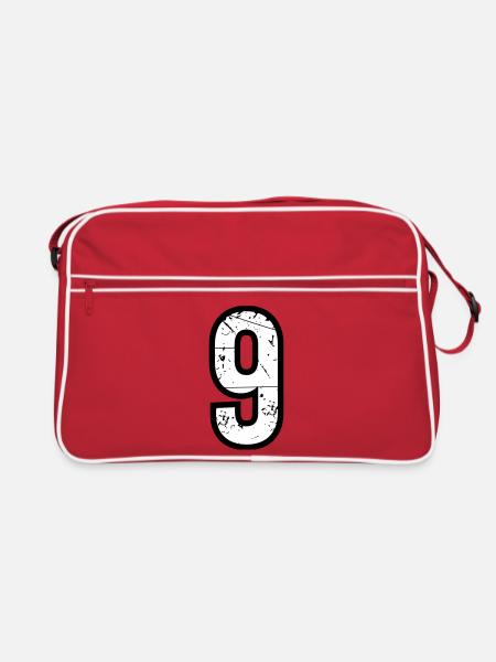 9 - Retro Tasche - Rot/Weiß - Vorne