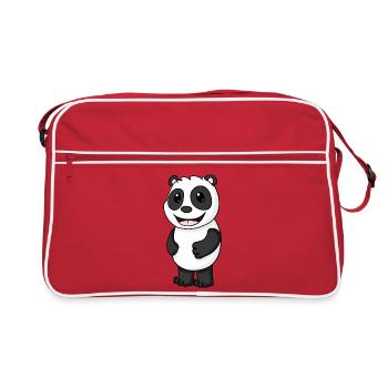 Panda Ours Mignon - Sac Retro - rouge/blanc - Devant