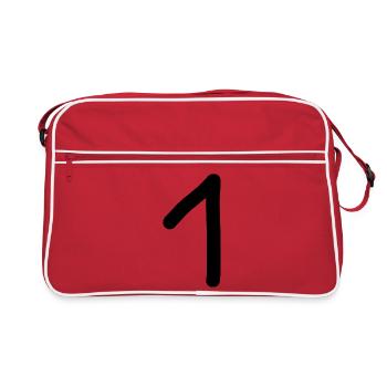 1 numéro un noir anniversaire - Sac Retro - rouge/blanc - Devant