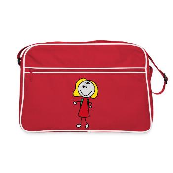 Fille - Sac Retro - rouge/blanc - Devant