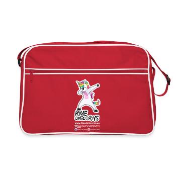 Rave Unicorns Fans - Retro Tasche - Rot/Weiß - Vorne