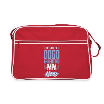 Dogue Argentino Chiens Papa - Sac Retro - rouge/blanc - Devant