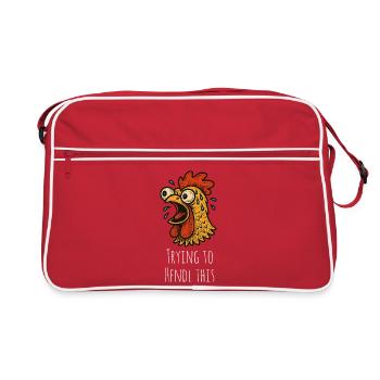 J’essaie de faire entendre ce dicton - Sac Retro - rouge/blanc - Devant
