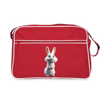 Lapin de montagne Lièvre arctique Labiin albinos Lapin blanc - Sac Retro - rouge/blanc - Devant