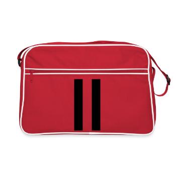 Panneau pause – design minimaliste moderne - Sac Retro - rouge/blanc - Devant