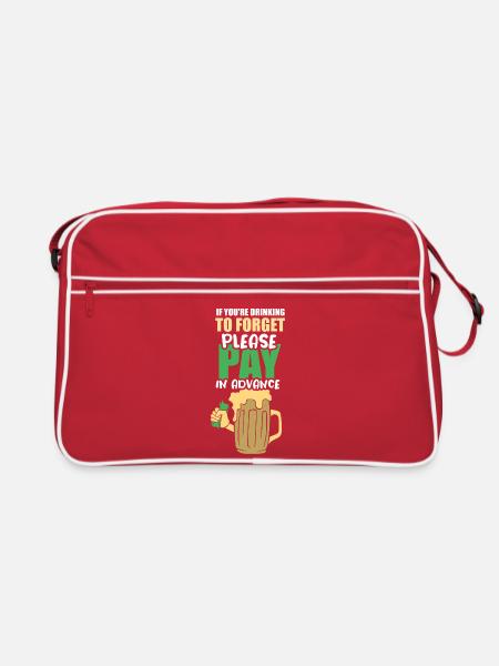 Kellner Barkeeper Ober Bar Bartender barchef - Retro Tasche - Rot/Weiß