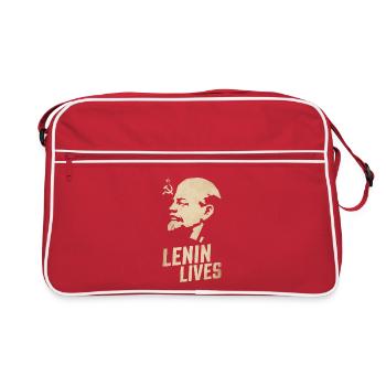 Lénine vit - Sac Retro - rouge/blanc - Devant