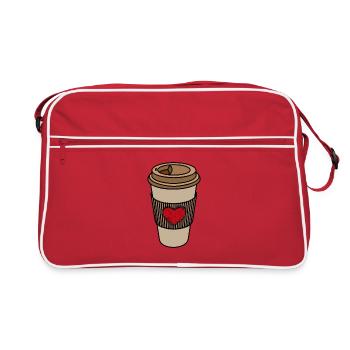 Coffee to Go (DDP) - Sac Retro - rouge/blanc - Devant