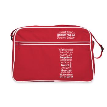 Beer, craft beer - Retro Bag - red/white - Front