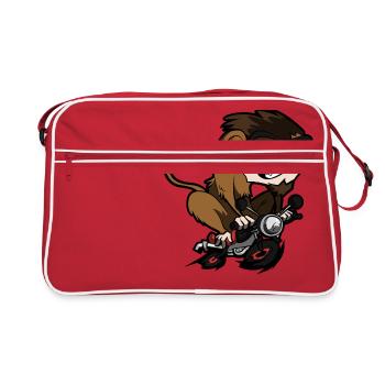 singe Rider - Sac Retro - rouge/blanc - Devant