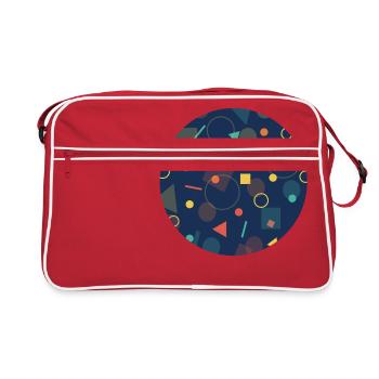 Muster für ÖPNV Sitze - Retro Tasche - Rot/Weiß - Vorne