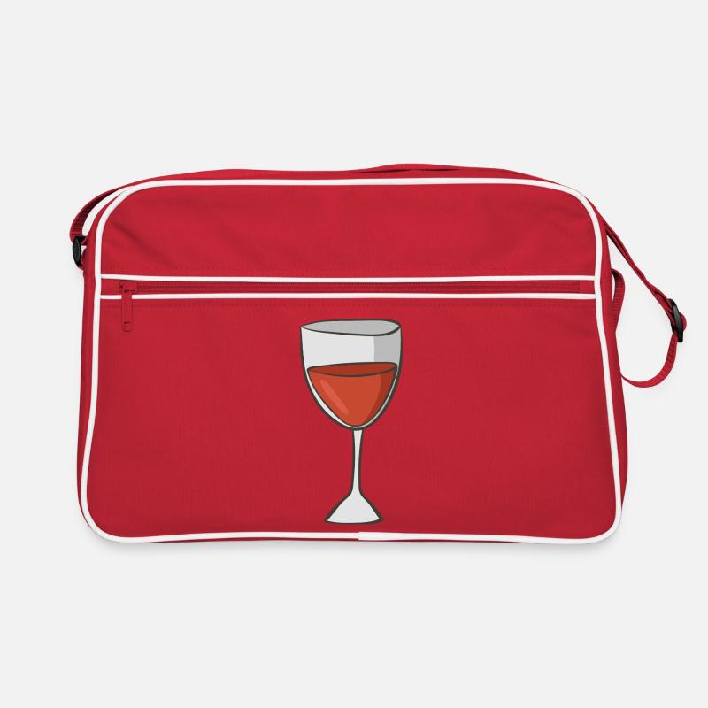 rotwein Retro Tasche