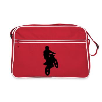 Motocross - Retro Tasche - Rot/Weiß - Vorne