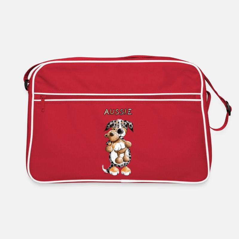Aussie mit Teddy Retro Tasche