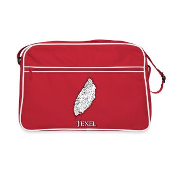 Texel | Carte antique | Carte au trésor - Sac Retro - rouge/blanc - Devant