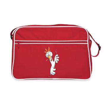 Happy Chicken I Gockel I Coq - Sac Retro - rouge/blanc - Devant