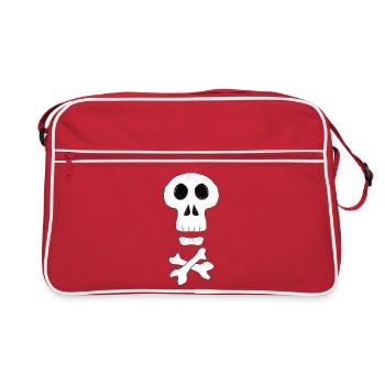 Mr. Skull - Retro Bag - red/white - Front