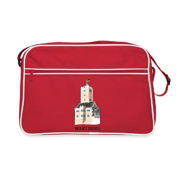 Wartburg bei Eisenach, Thüringen - Retro Tasche - Rot/Weiß - Vorne