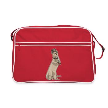 Otter Groom Wedding Ring Wedding - Retro Bag - red/white - Front