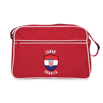 Conception du drapeau du bouclier croate - Sac Retro - rouge/blanc - Devant