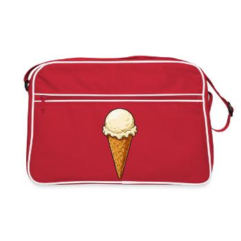 Vanille Eis Kugel - Retro Bag - red/white - Front