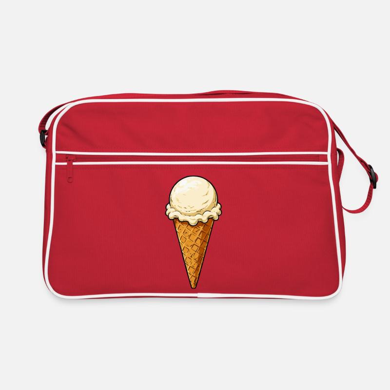 Vanille Eis Kugel Retro Tasche