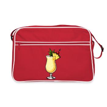 Pineapple Tiki Cocktail Flair - Retro Bag - red/white - Front