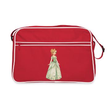 Princesse elfe en robe émeraude - Sac Retro - rouge/blanc - Devant
