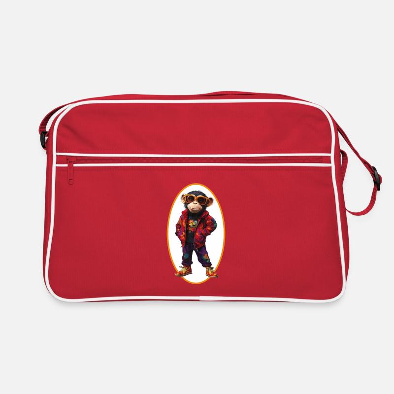 Schimpanse Retro Tasche