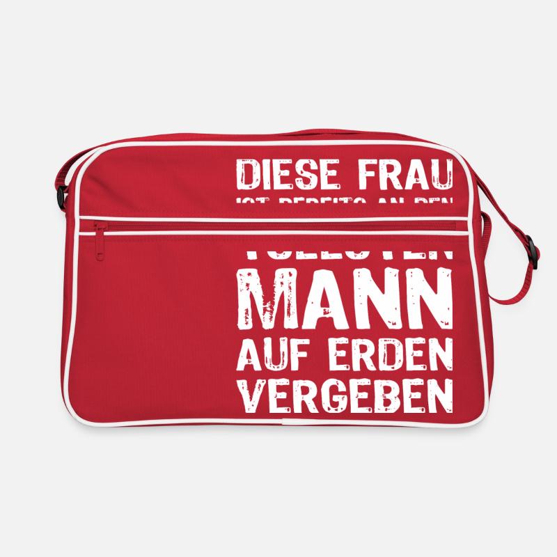 Tollster Mann - Retro Tasche - Rot/Weiß