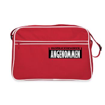 Herausforderung angenommen | Geschenk - Retro Tasche - Rot/Weiß - Vorne