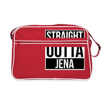 Straight Outta Jena - Retro Tasche - Rot/Weiß - Vorne