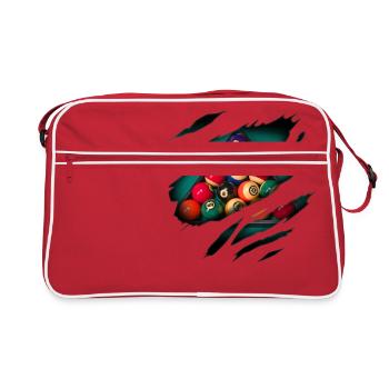 Billard in mir - Retro Tasche - Rot/Weiß - Vorne