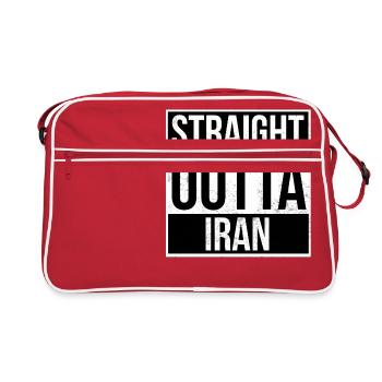 Straight Outta Iran! - Sac Retro - rouge/blanc - Devant