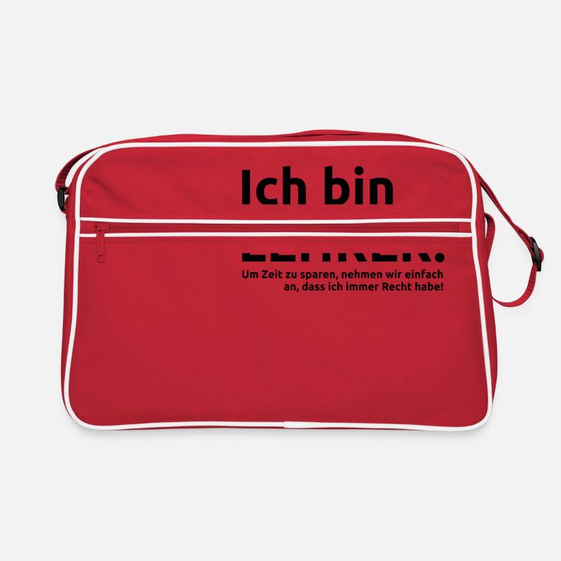 Lehrer Spruch Geschenk Geschenkidee Retro Tasche
