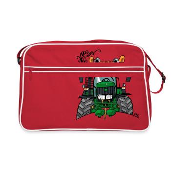 0427 green tractor 6620 - Retro Bag - red/white - Front