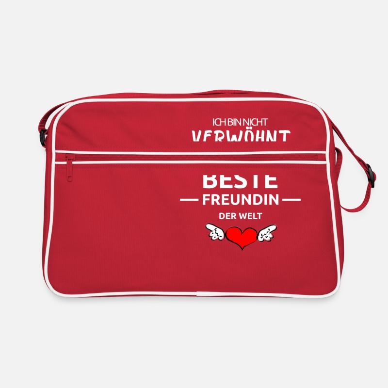 Beste Freundin der Welt Valentinstag Geschenk Retro Tasche