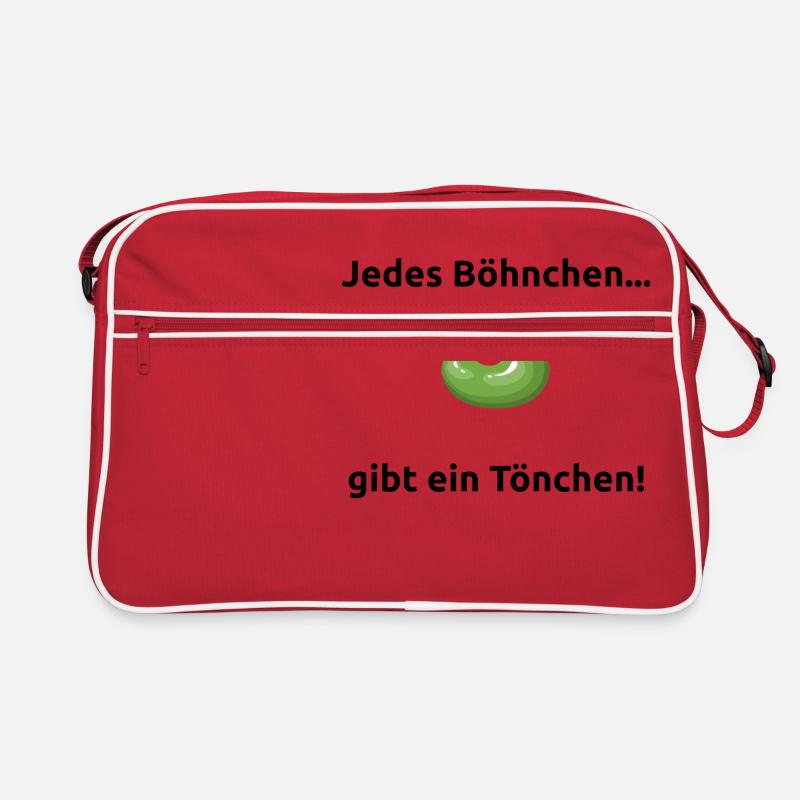 Jedes Böhnchen gibt ein Tönchen Bohne Geschenk Retro Tasche